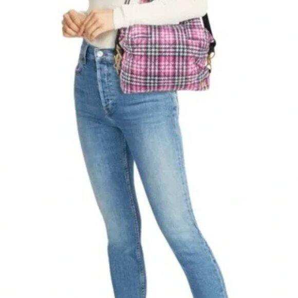 Jill & Ally Houndstooth Quilted Satchel handbag purse - Picture 7 of 7